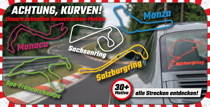 Rennstrecken Banner Smartphone
